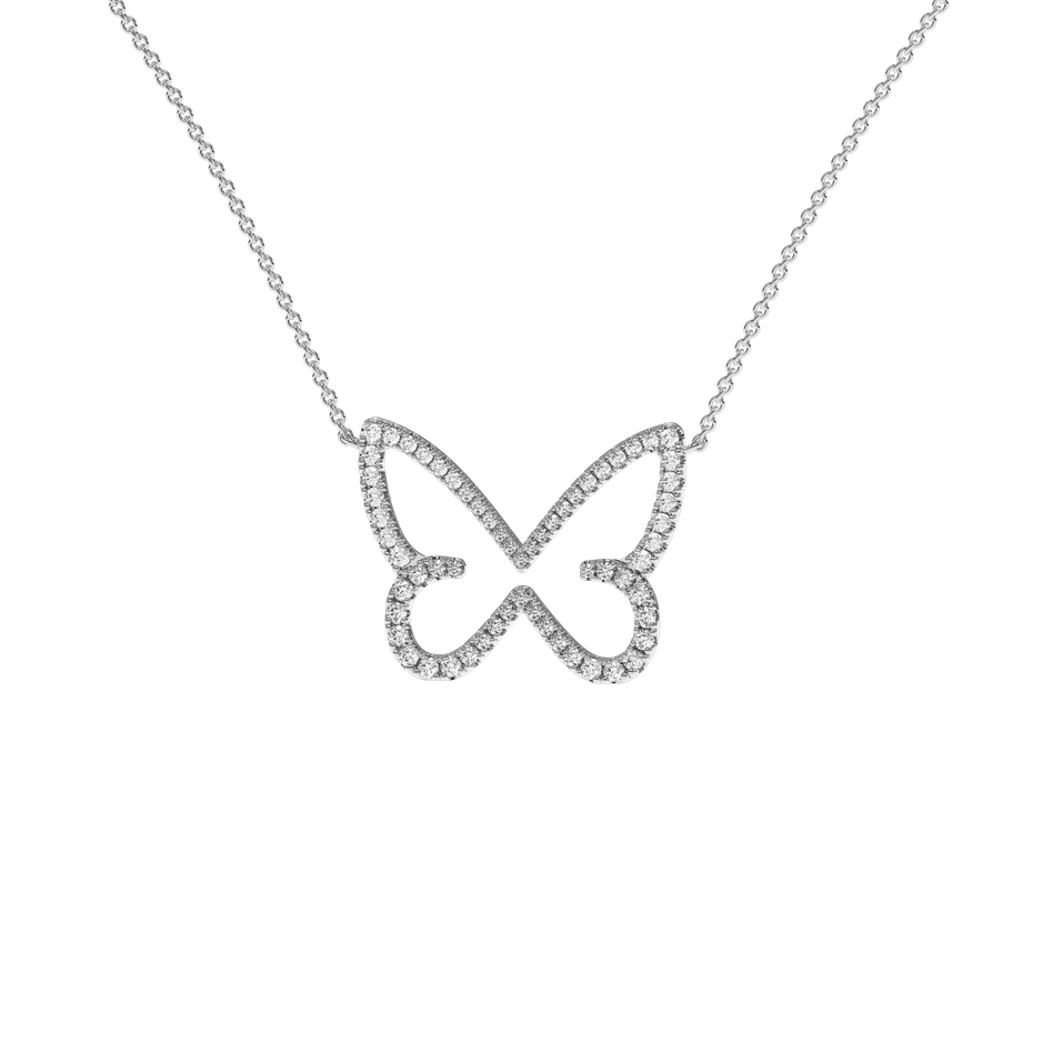 Diamond necklace Shiny Butterfly