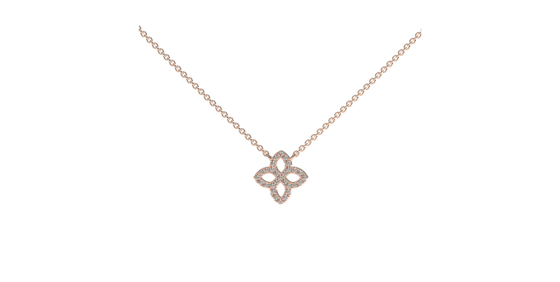 Diamond necklace Glamorous Petals