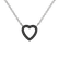 Necklace with black and white diamonds Tender Heart2
