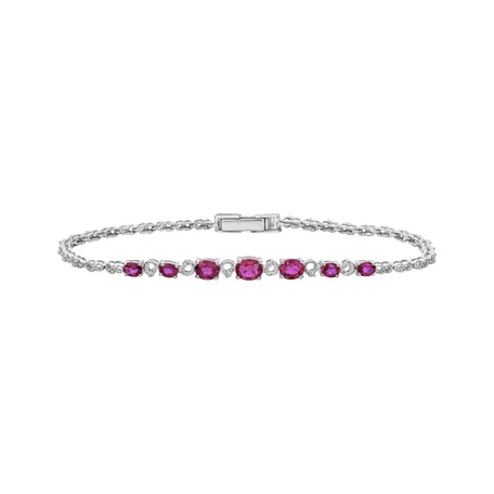 Diamond bracelet with Rubies Nerissa