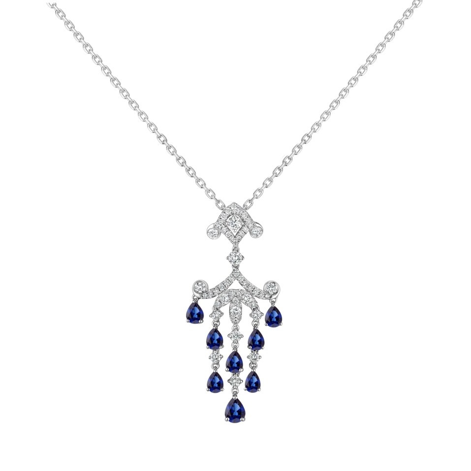 Diamond pendant with Sapphire Sapphire Storm