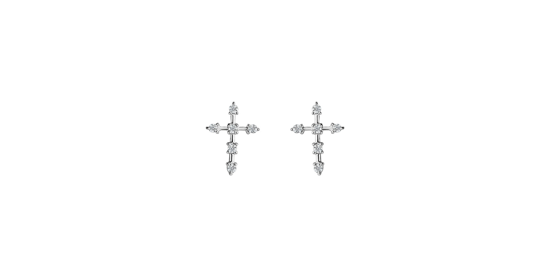 Diamond earrings Passion Cross