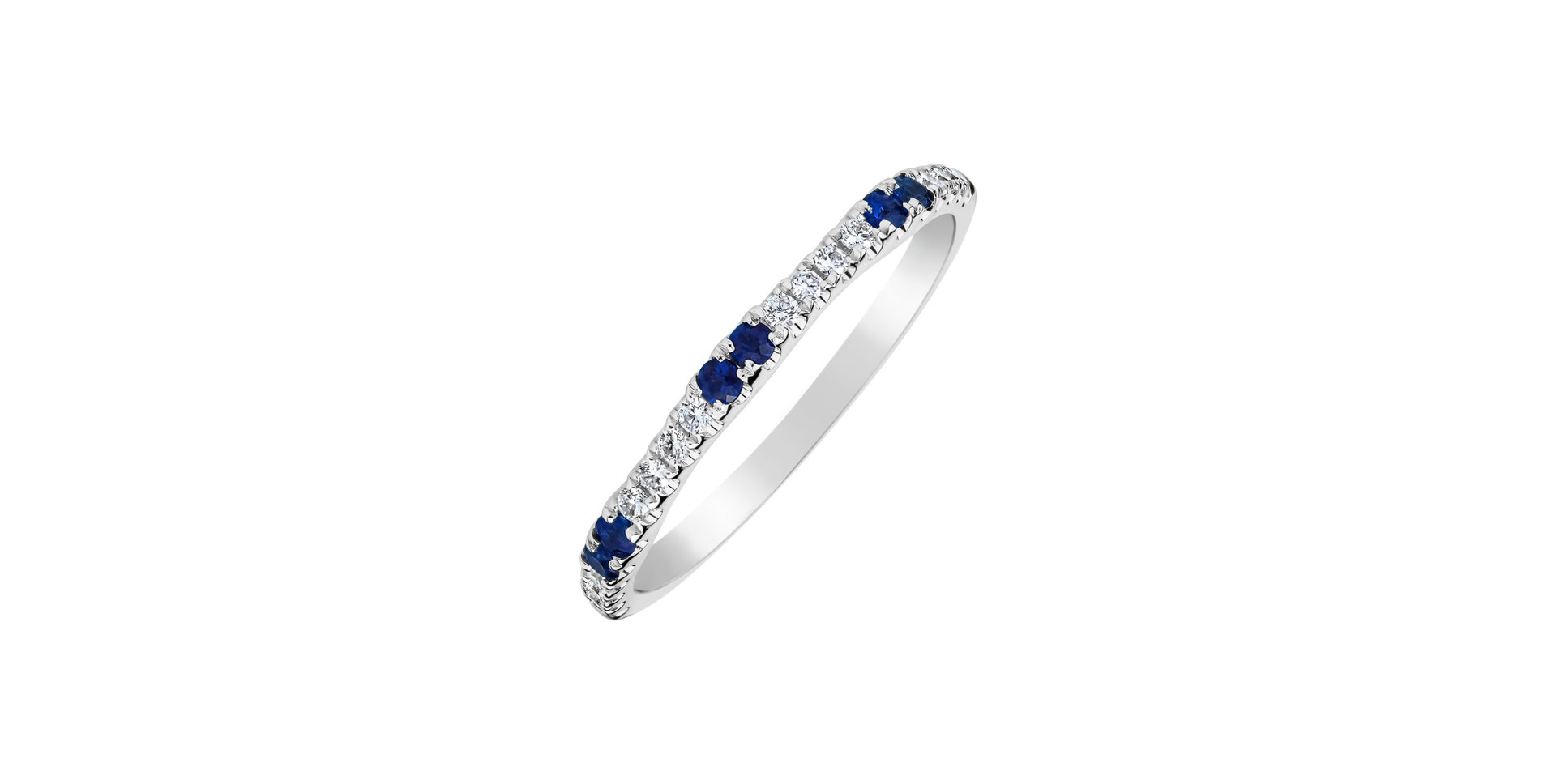 Diamond ring with Sapphires Aurorra