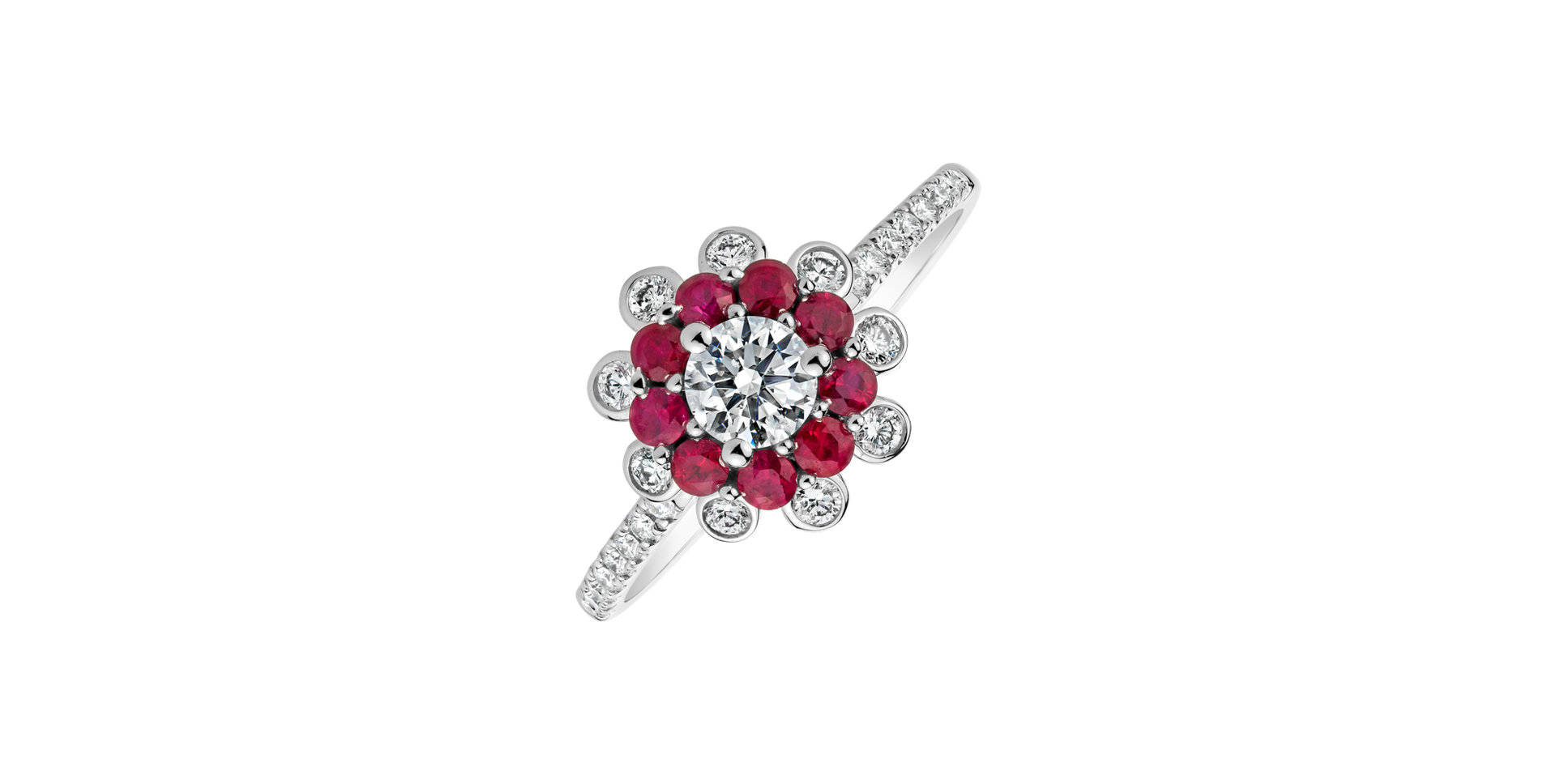 Diamond ring with Ruby Adalynn