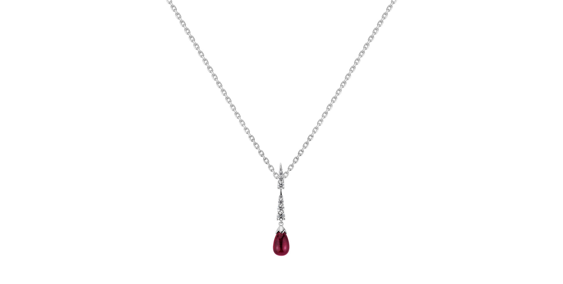 Diamond pendant with Turmalinem Drop Story