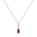 Diamond necklace with Turmalinem Drop Moment2