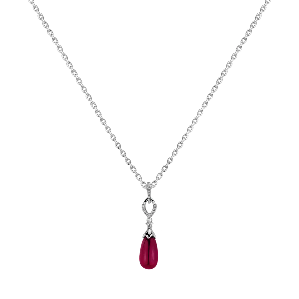 Diamond pendant with Turmalinem Drop Moment