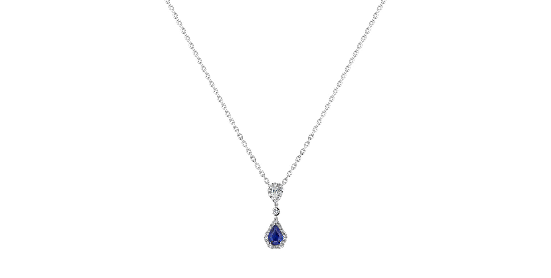 Diamond pendant with Sapphire Neptunia