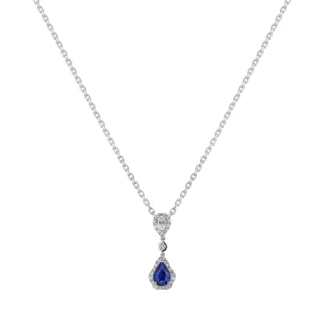 Diamond pendant with Sapphire Neptunia