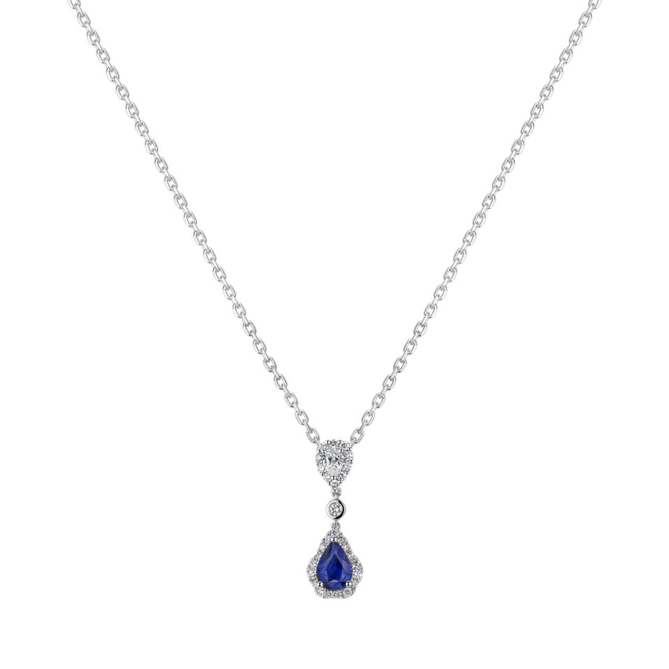 Diamond pendant with Sapphire Neptunia
