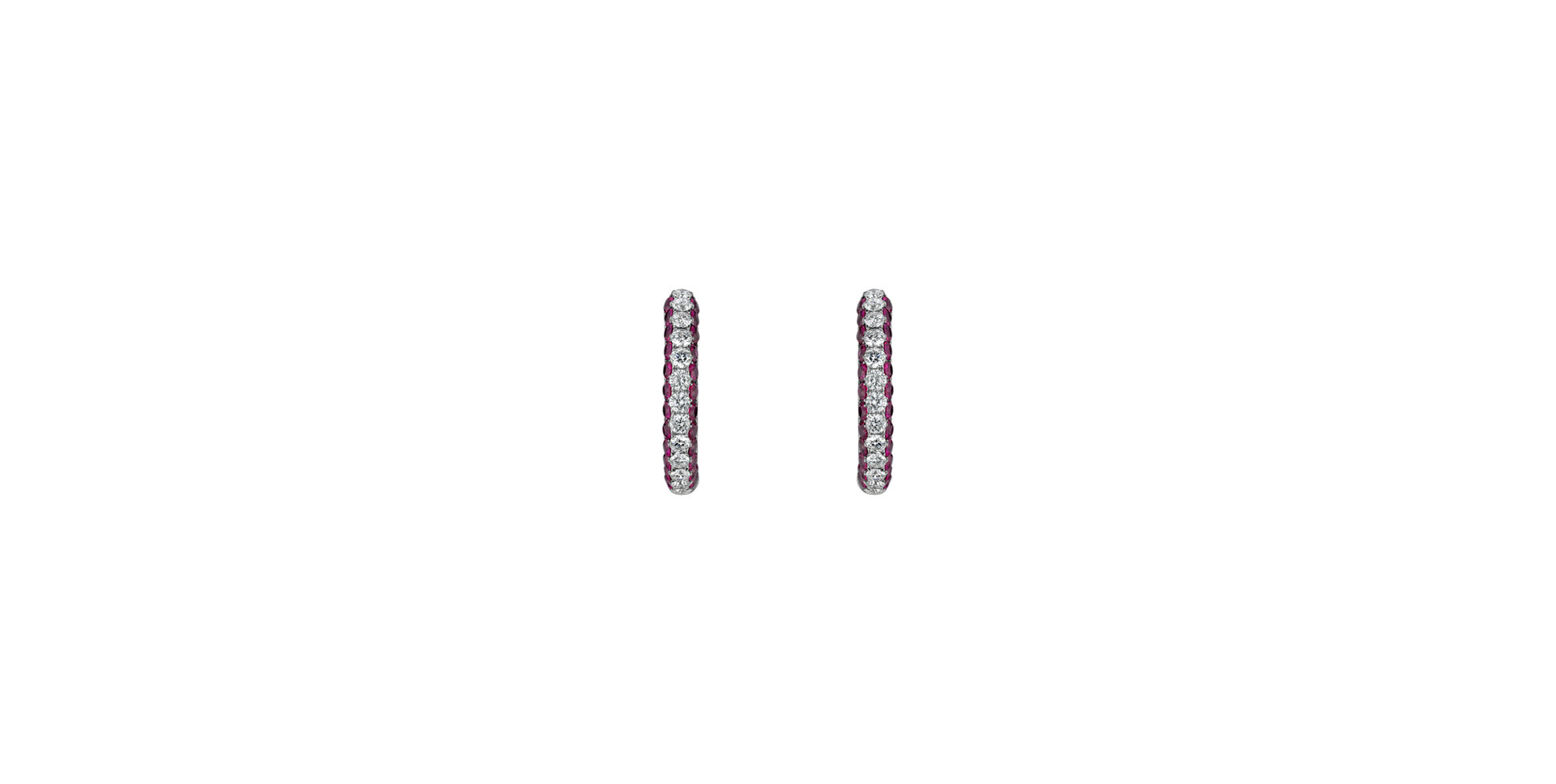 Diamond earrings and Ruby Carmine Border