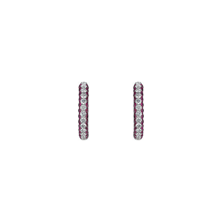 Diamond earrings and Ruby Carmine Border