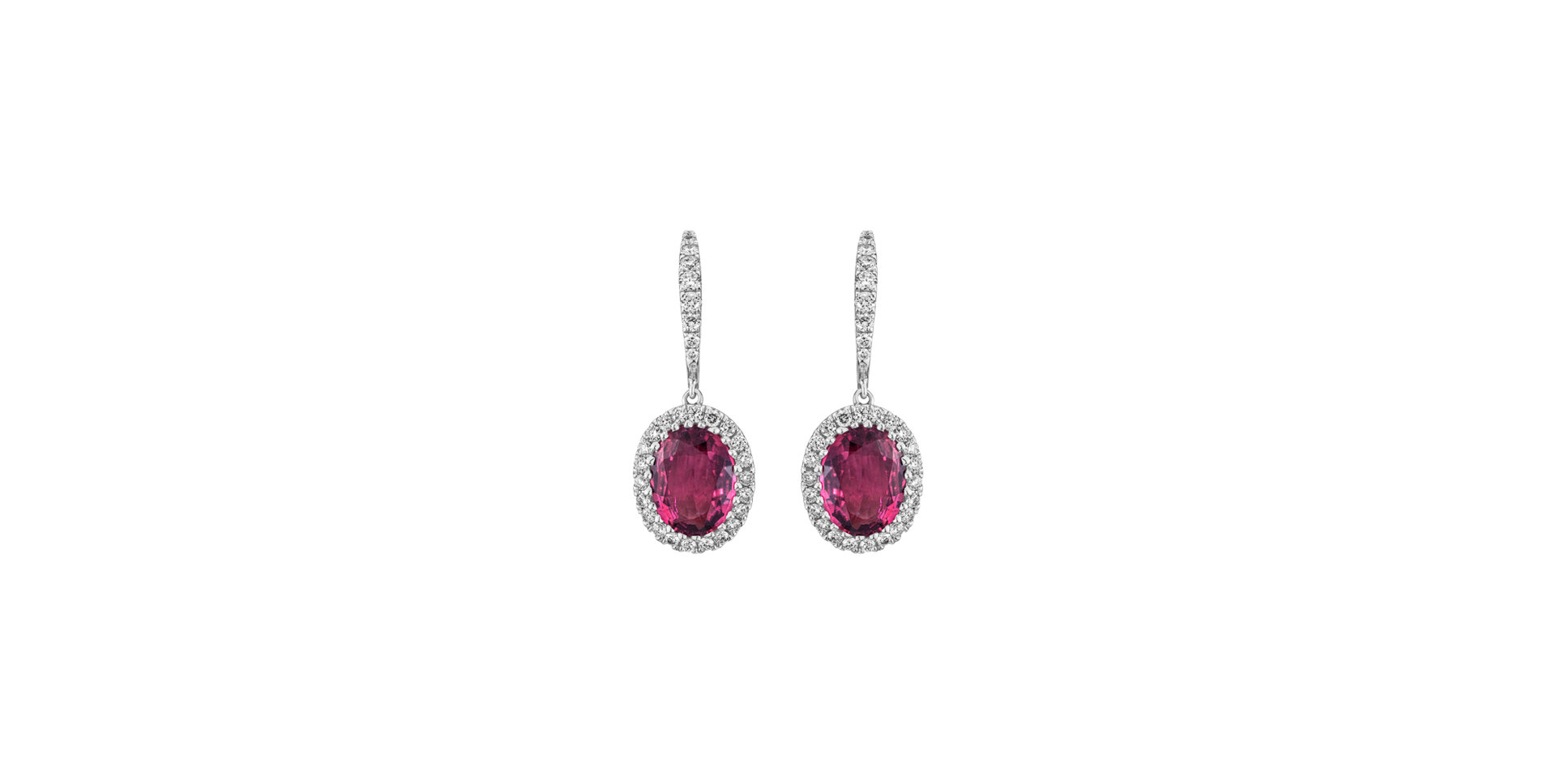 Diamond earrings with Tourmaline Sweet Charm