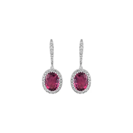 Diamond earrings with Tourmaline Sweet Charm