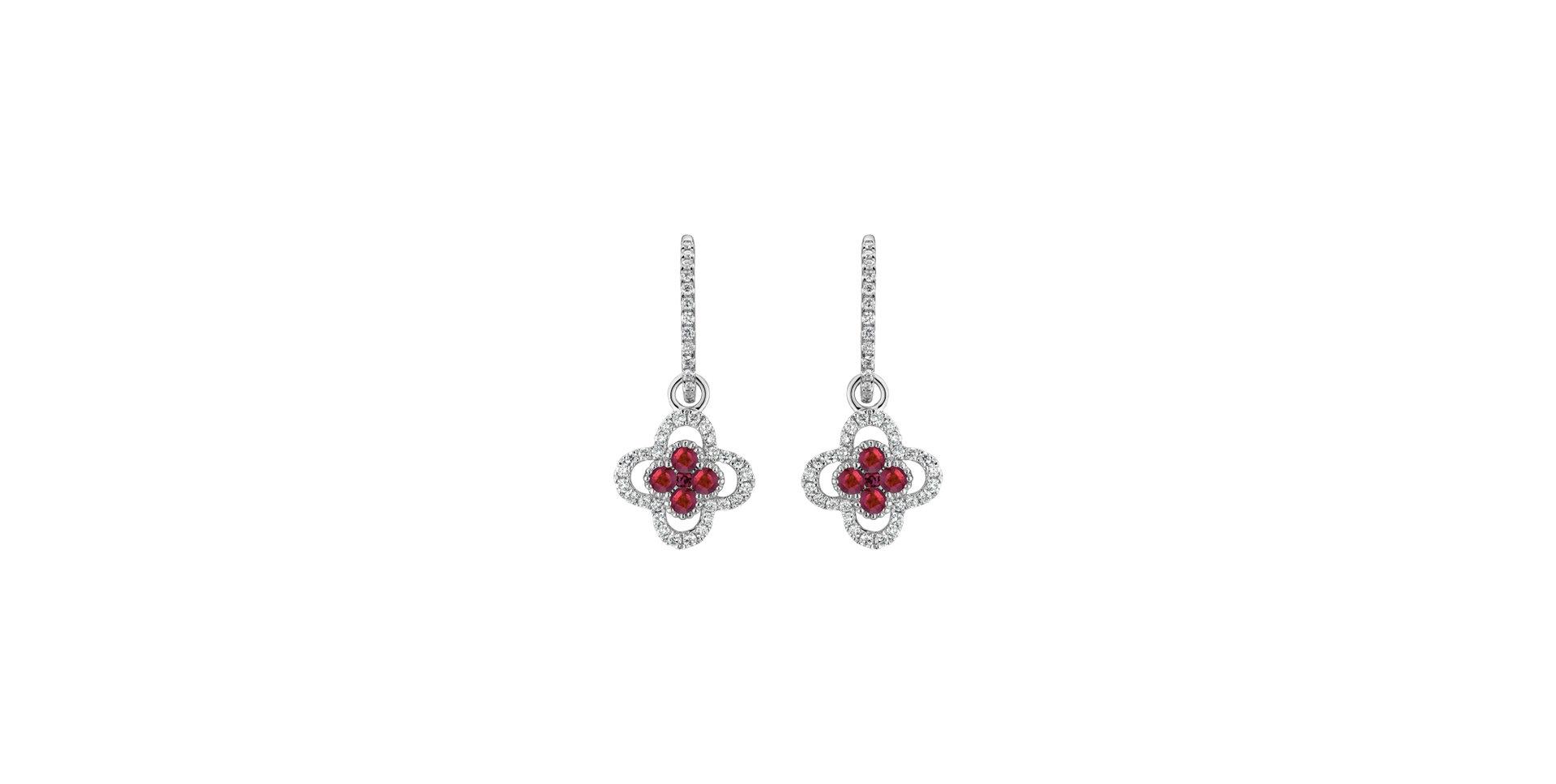 Diamond earrings and Ruby Lovely Mirage