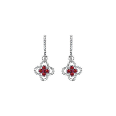 Diamond earrings and Ruby Lovely Mirage
