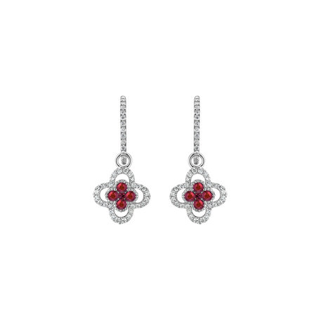 Diamond earrings and Ruby Lovely Mirage