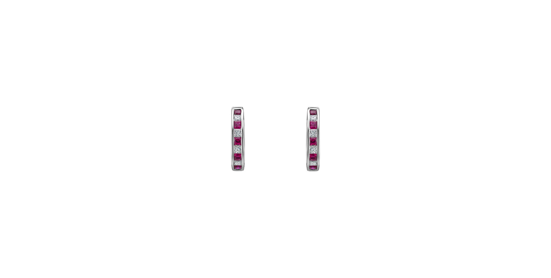 Diamond earrings with Ruby Constance