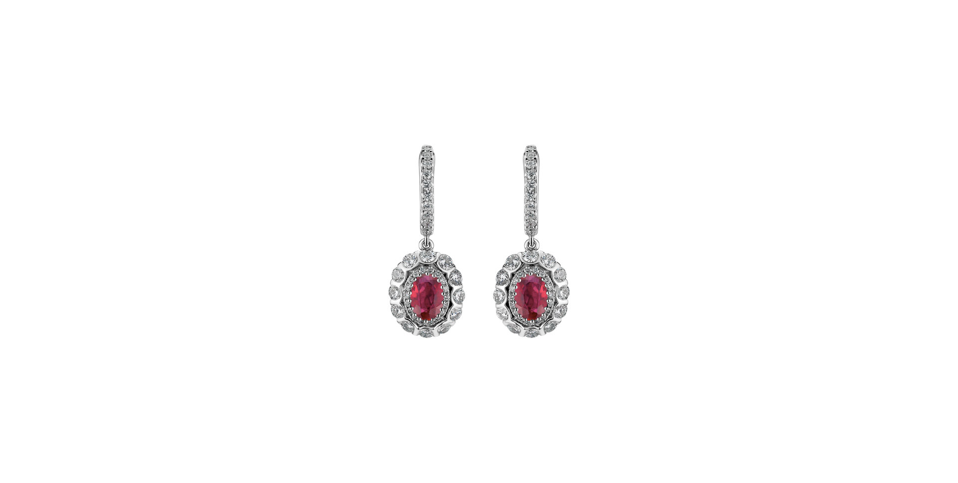 Diamond earrings with Ruby Darenis