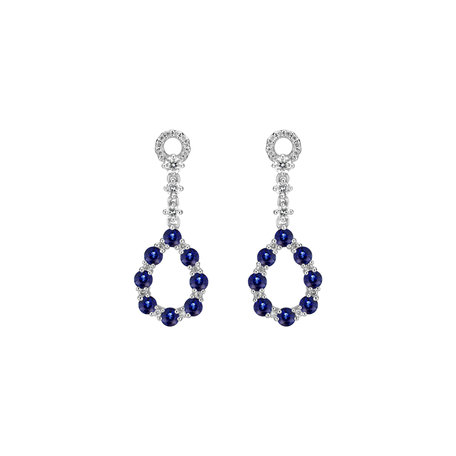 Diamond earrings and Sapphire Lucille