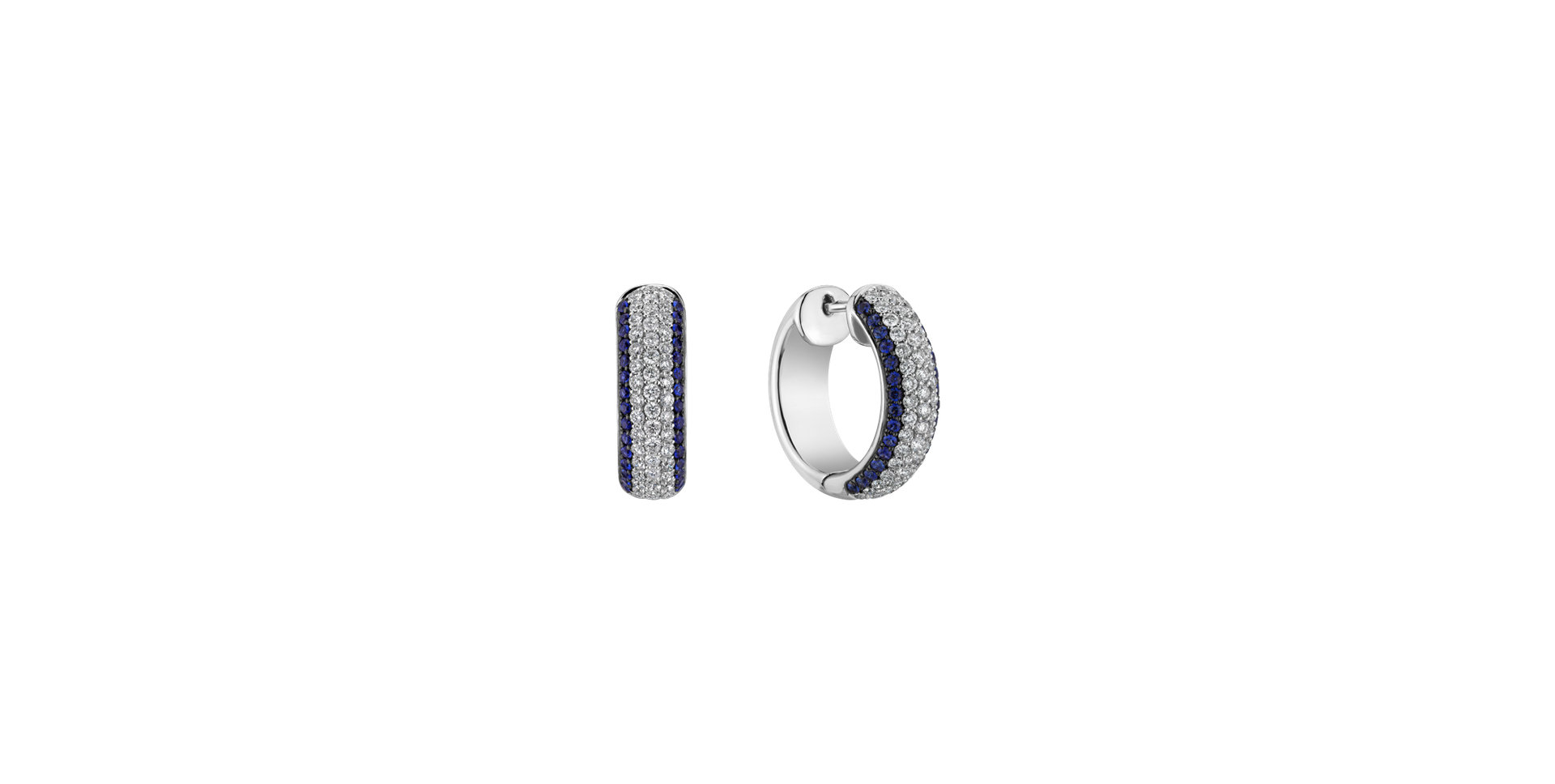 Diamond earrings and Sapphire Border of Diamonds