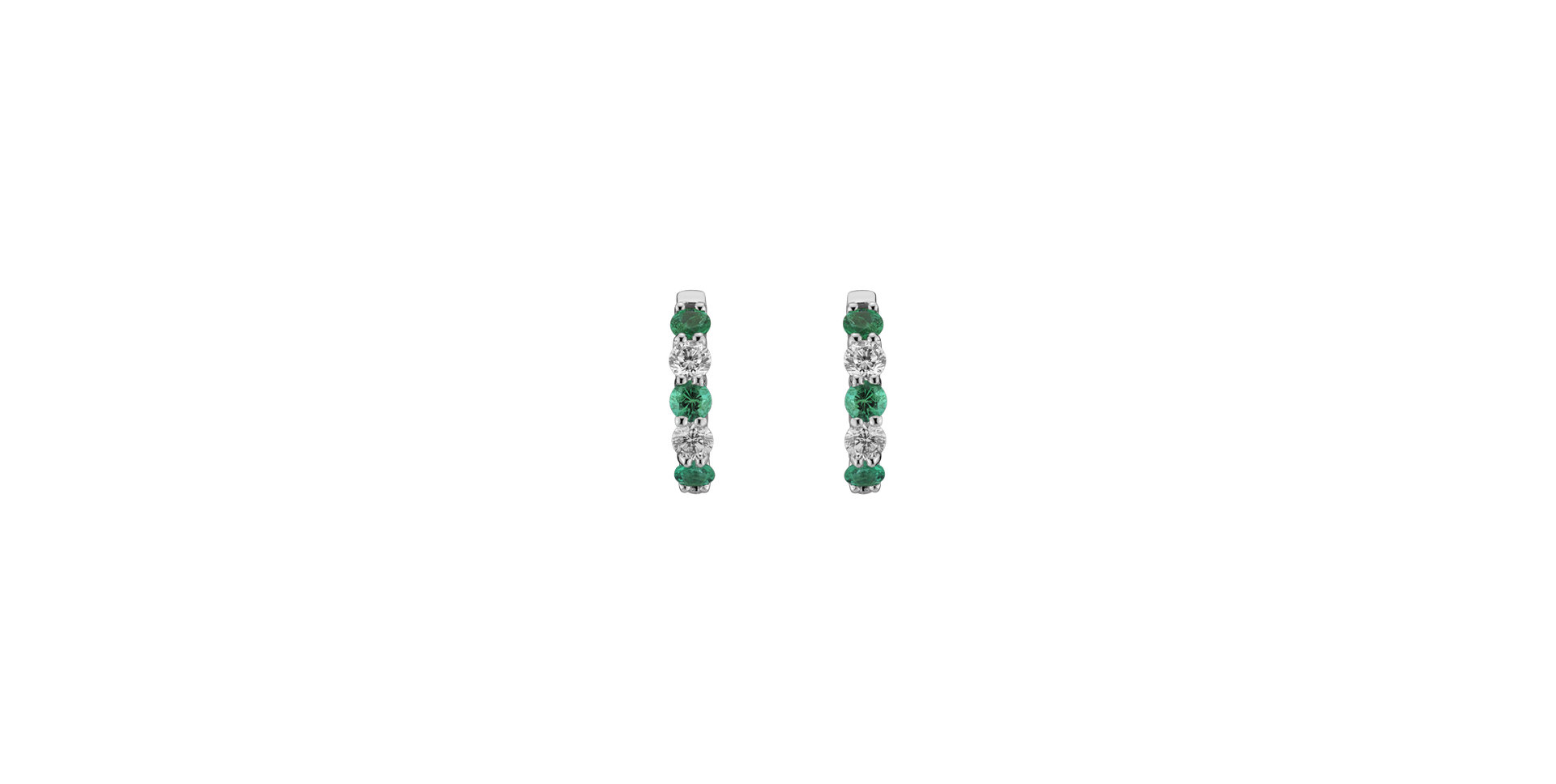 Diamond earrings and Emerald Delicate Harmony