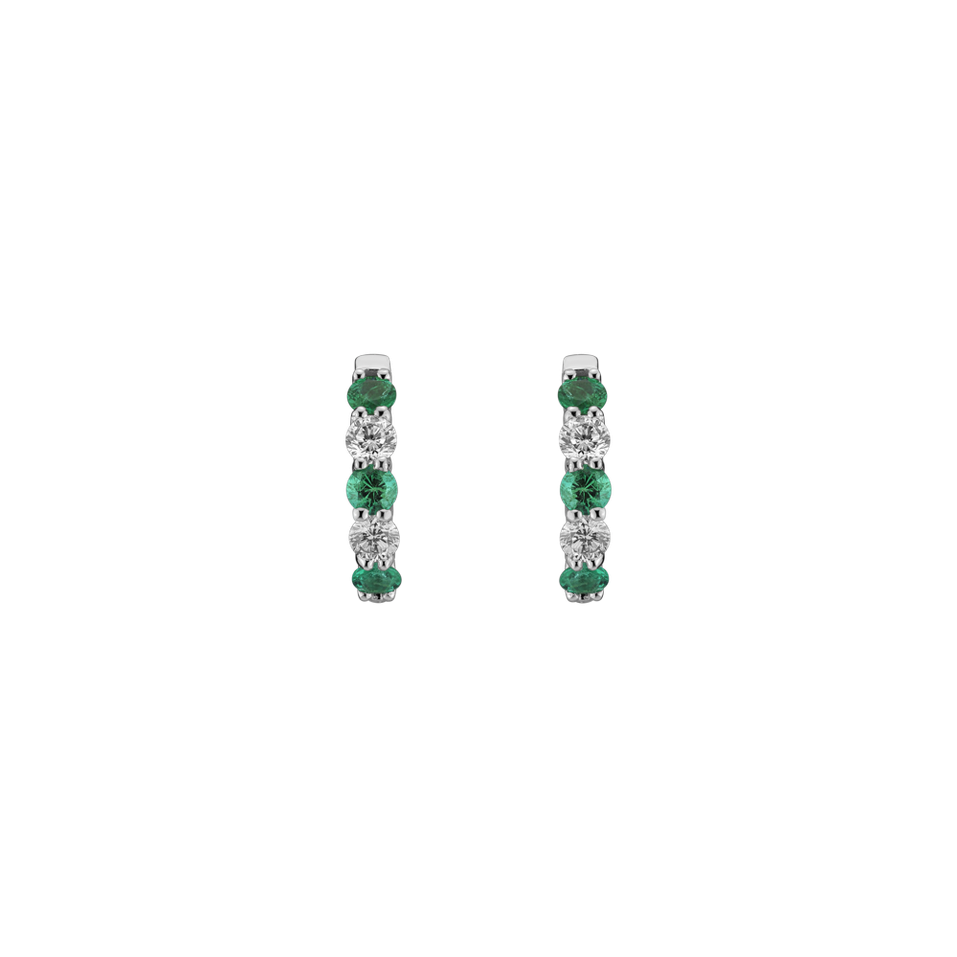 Diamond earrings and Emerald Delicate Harmony
