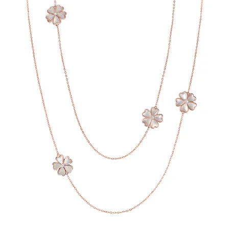 Diamond necklace with Pearl Blossoming Meadow