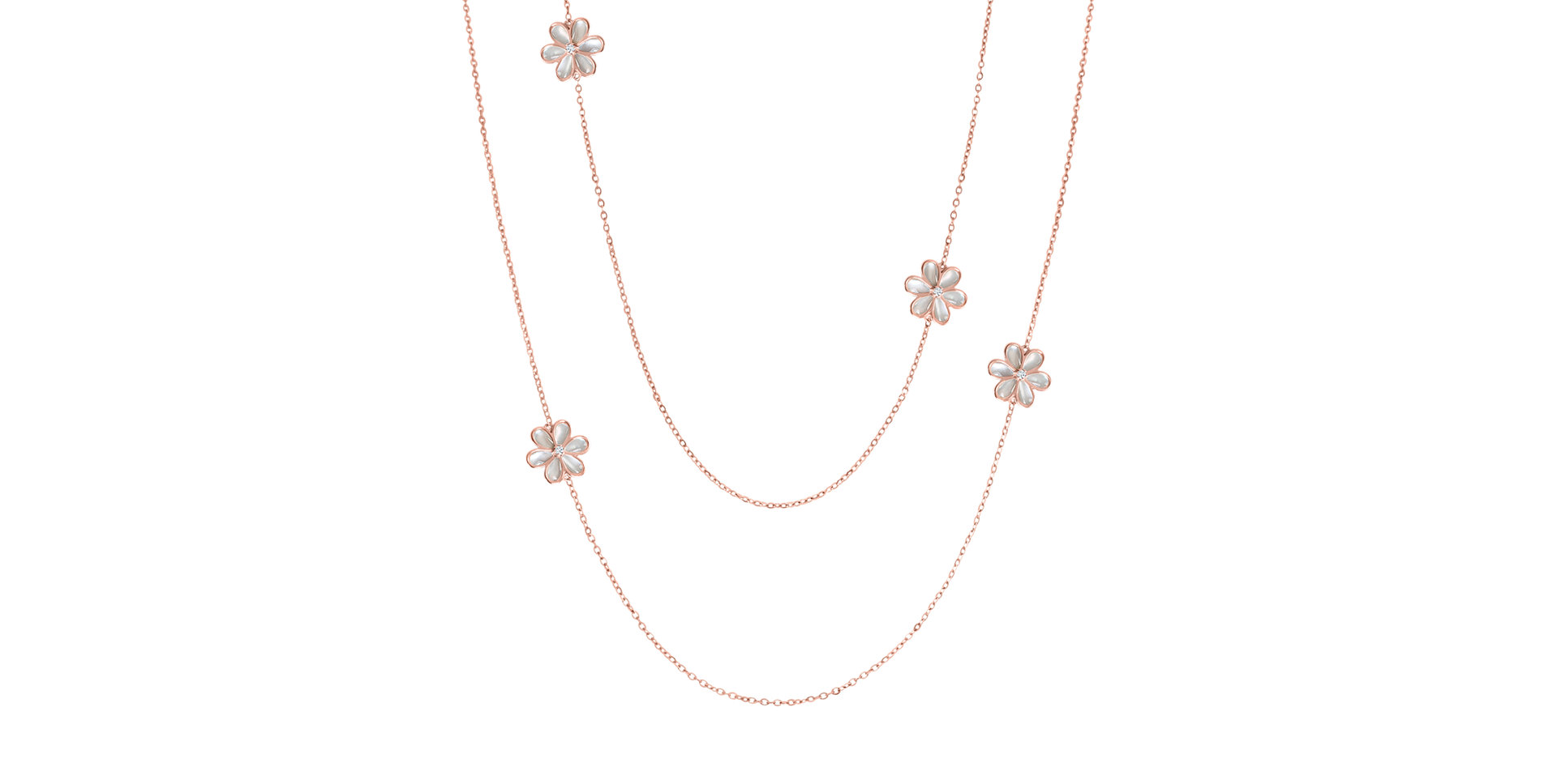 Diamond necklace with Pearl Petals & Dreams