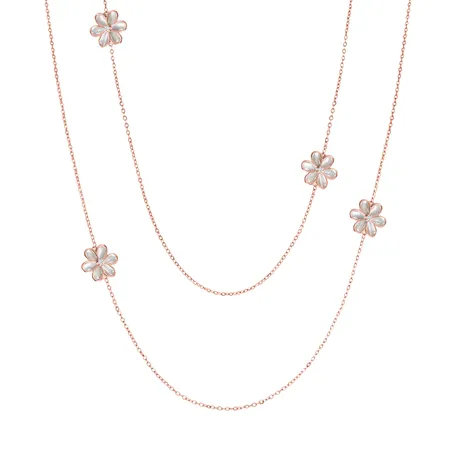 Diamond necklace with Pearl Petals & Dreams