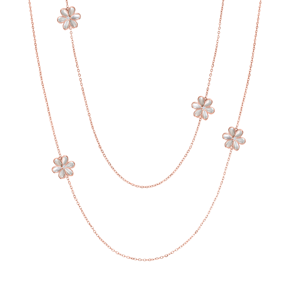 Diamond necklace with Pearl Petals & Dreams