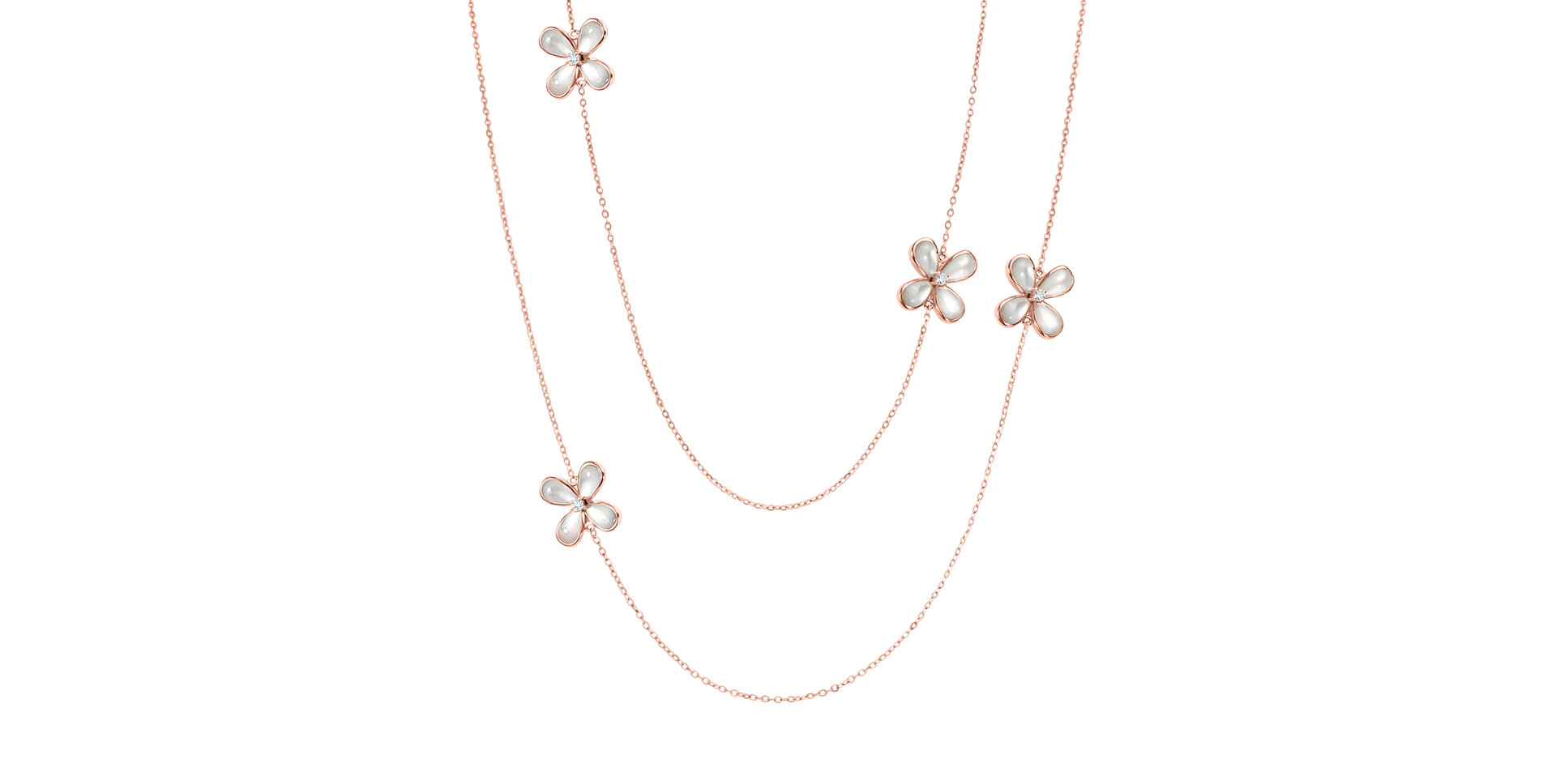 Diamond necklace with Pearl Dancers of the Wind