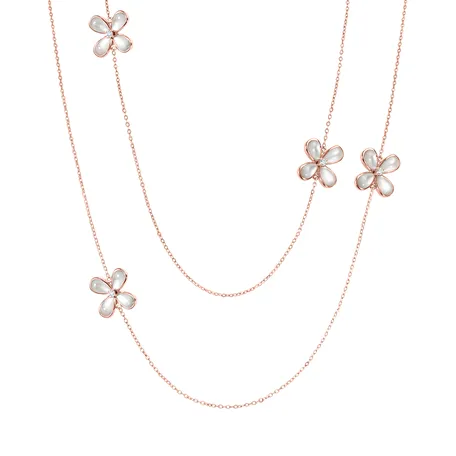 Diamond necklace with Pearl Dancers of the Wind