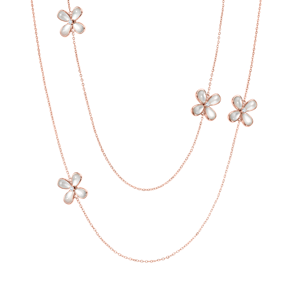 Diamond necklace with Pearl Dancers of the Wind