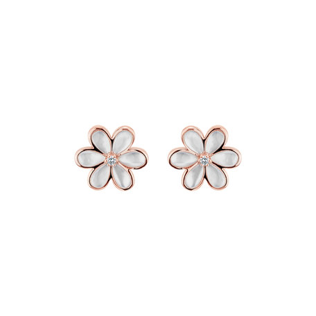 Diamond earrings with Pearl Petals & Dreams