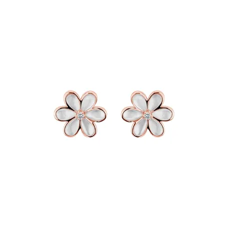 Diamond earrings with Pearl Petals & Dreams