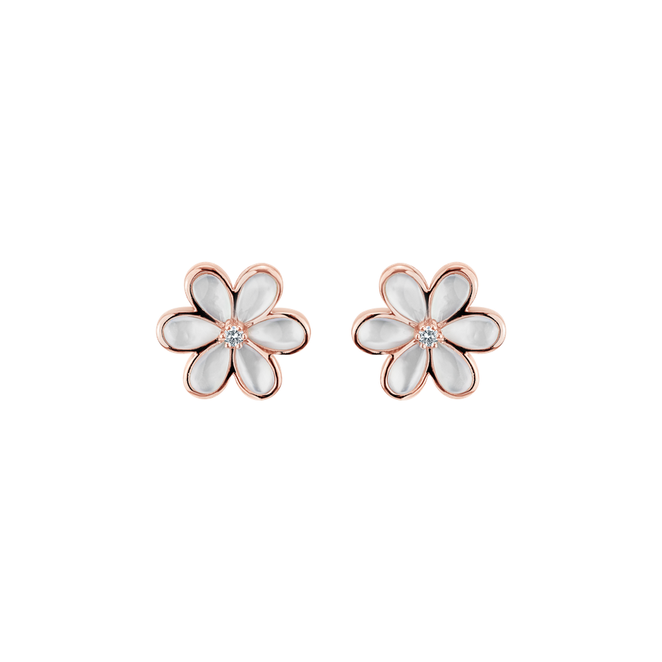 Diamond earrings with Pearl Petals & Dreams