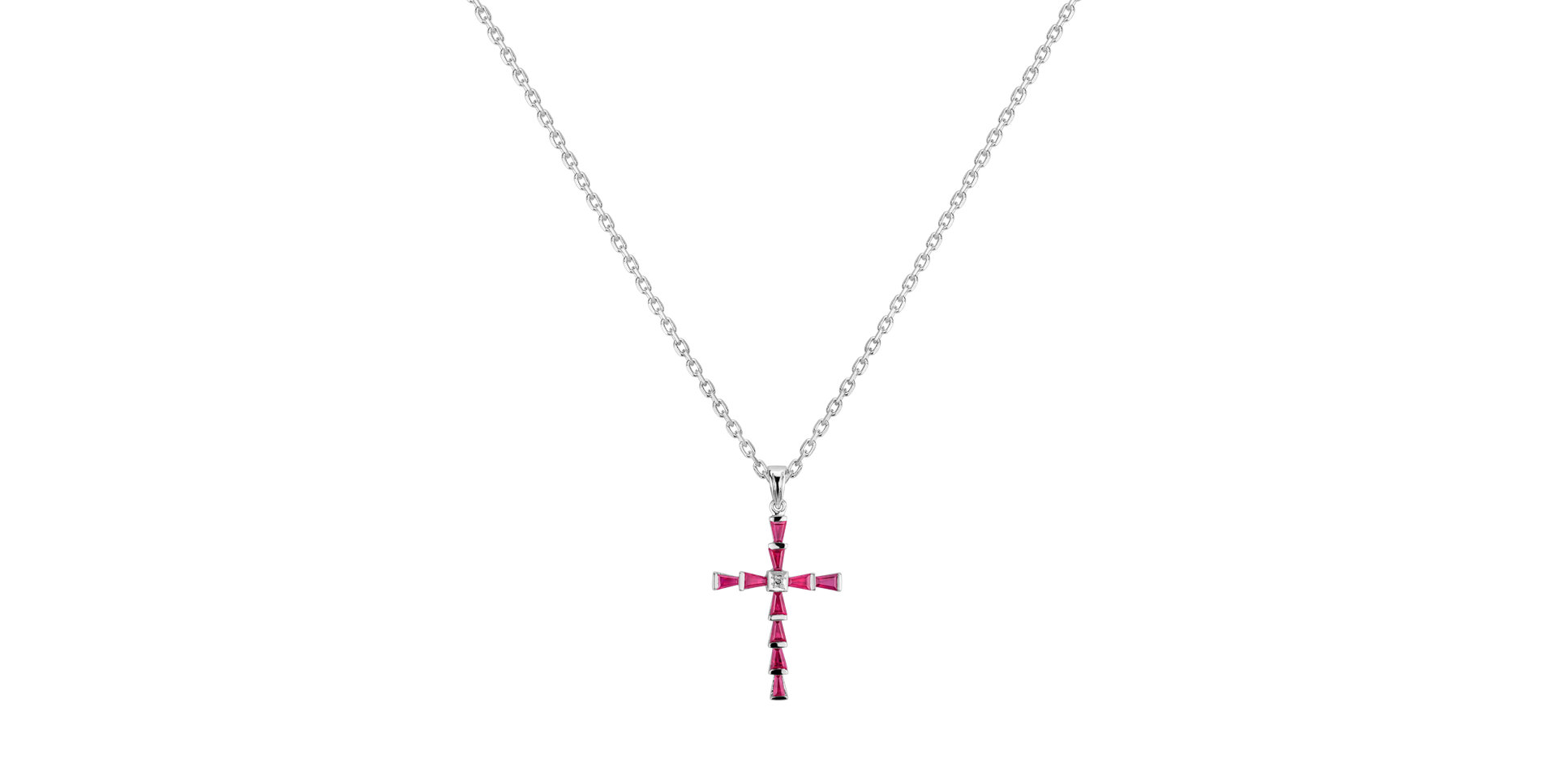 Diamond pendant with Ruby Cross of Hope