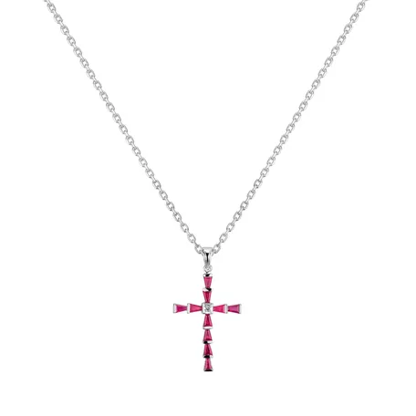 Diamond pendant with Ruby Cross of Hope