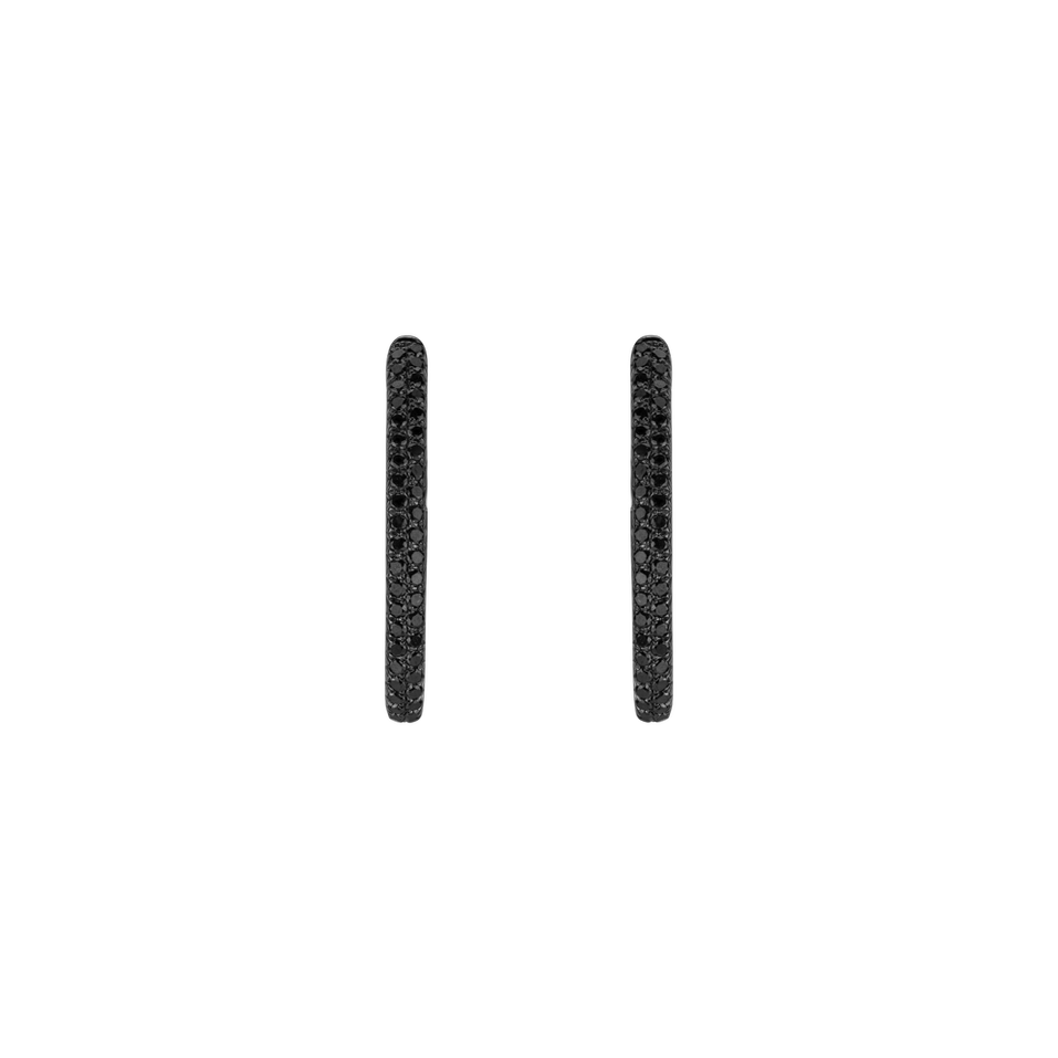 Earrings with black diamonds Inferno Courier  95904