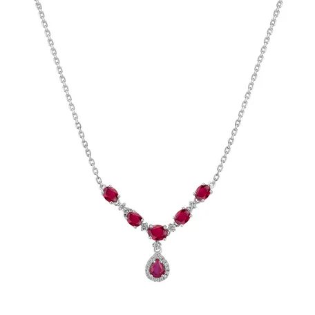 Diamond necklace with Ruby Luxury Euphoria