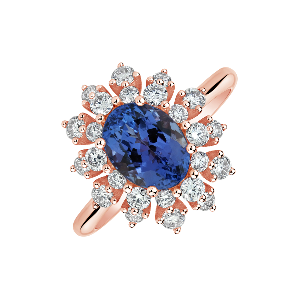 Diamond ring with Tanzanite Neverending Joy