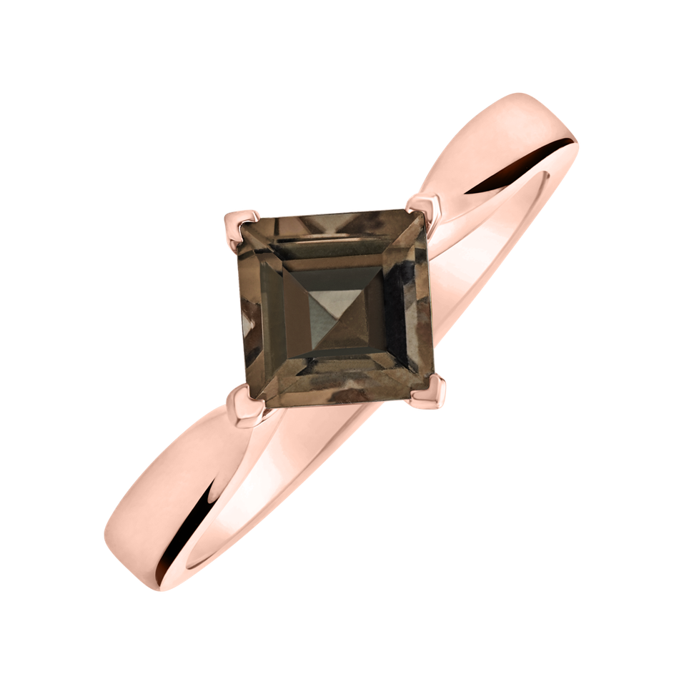 Ring with Smoky Quartz Bonbon