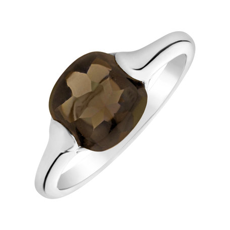 Ring with Smoky Quartz Bonbon