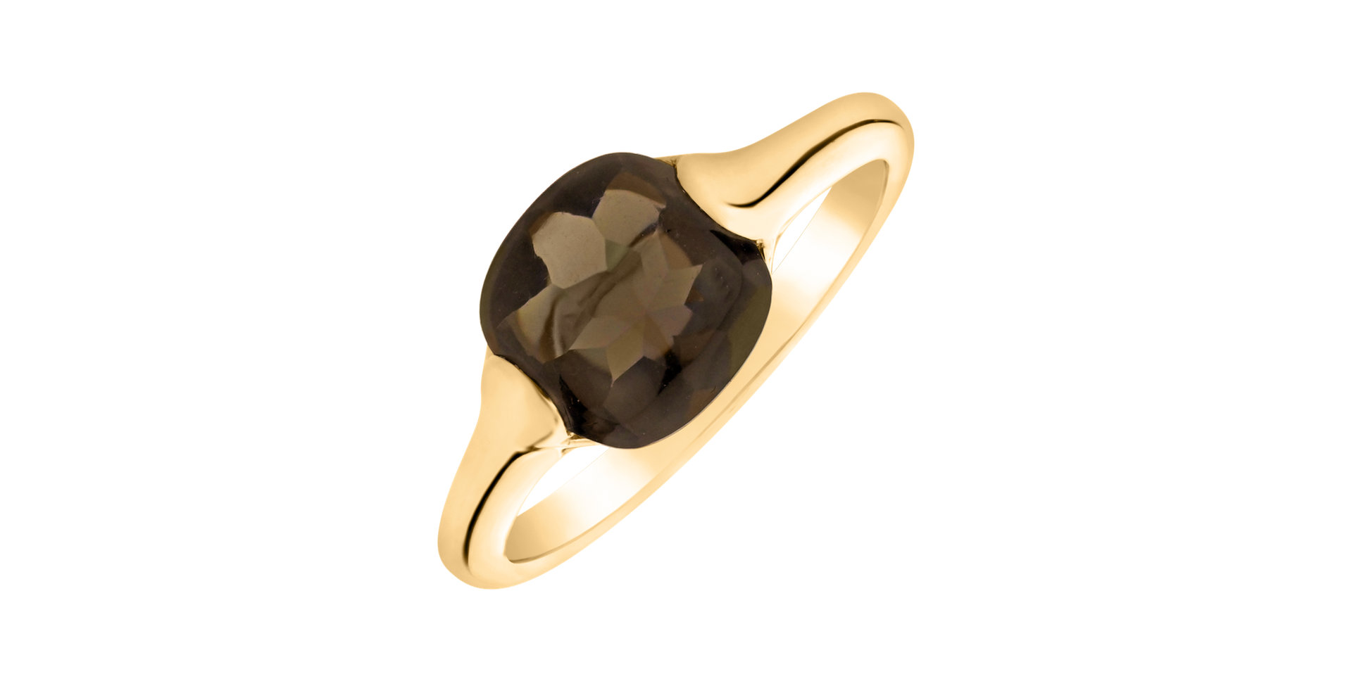 Ring with Smoky Quartz Bonbon