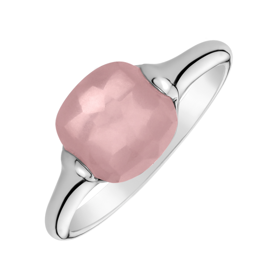 Ring with Rose Quartz Bonbon