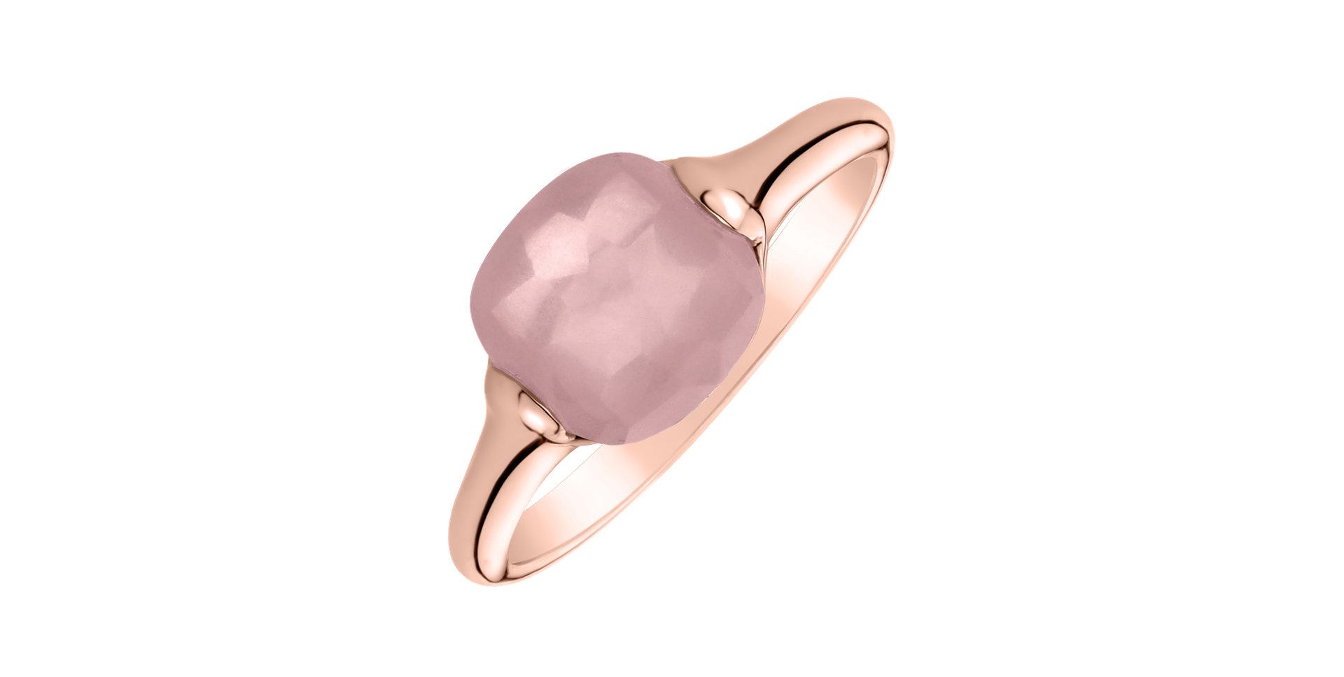 Ring with Rose Quartz Bonbon