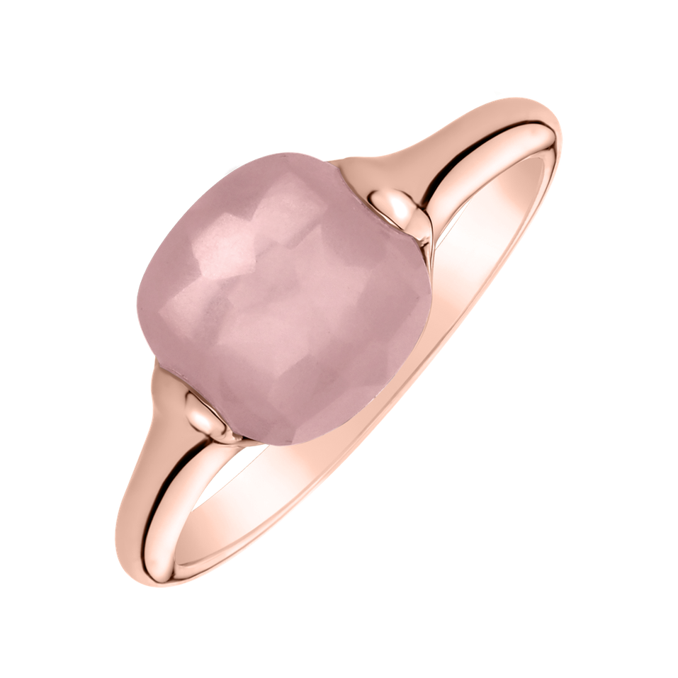 Ring with Rose Quartz Bonbon