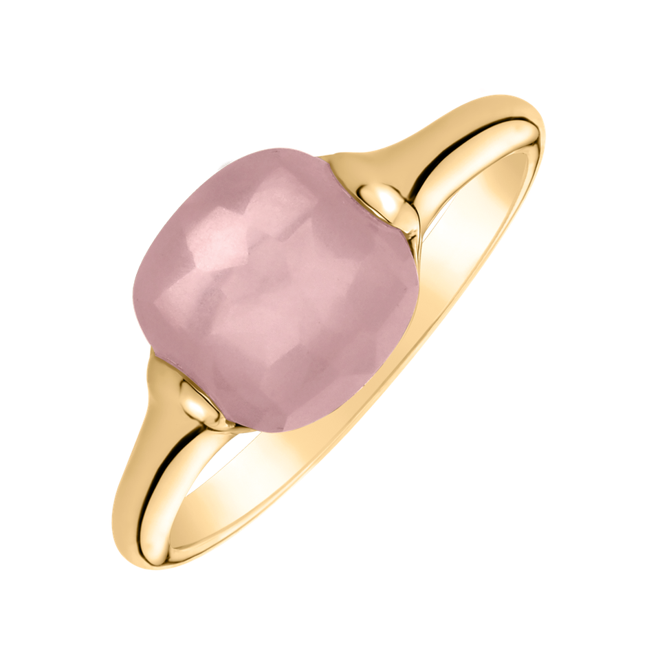 Ring with Rose Quartz Bonbon