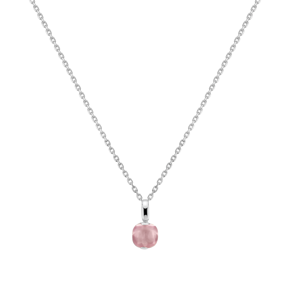 Pendant with Rose Quartz Bonbon